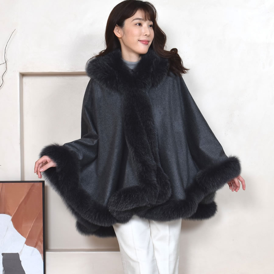 楽天市場】【 30％OFFクーポン】ケープ 日本製 カシミヤ 100％ SAGA