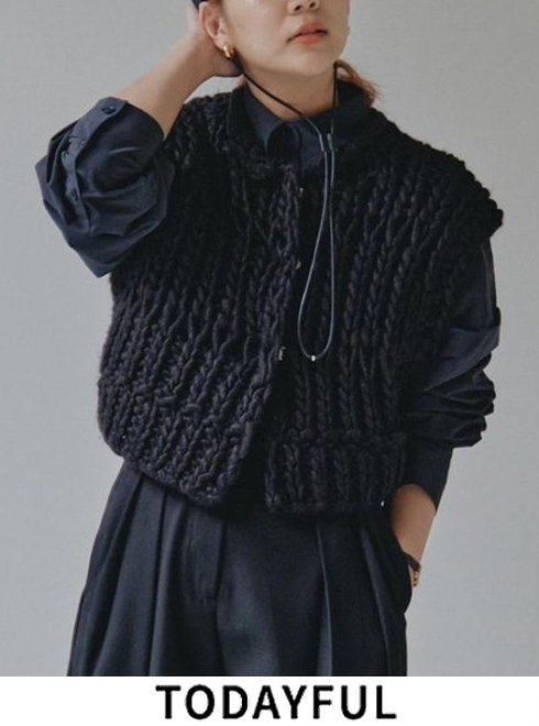 楽天市場】【即日出荷】TODAYFUL トゥデイフル Chunky Hand Knitvest