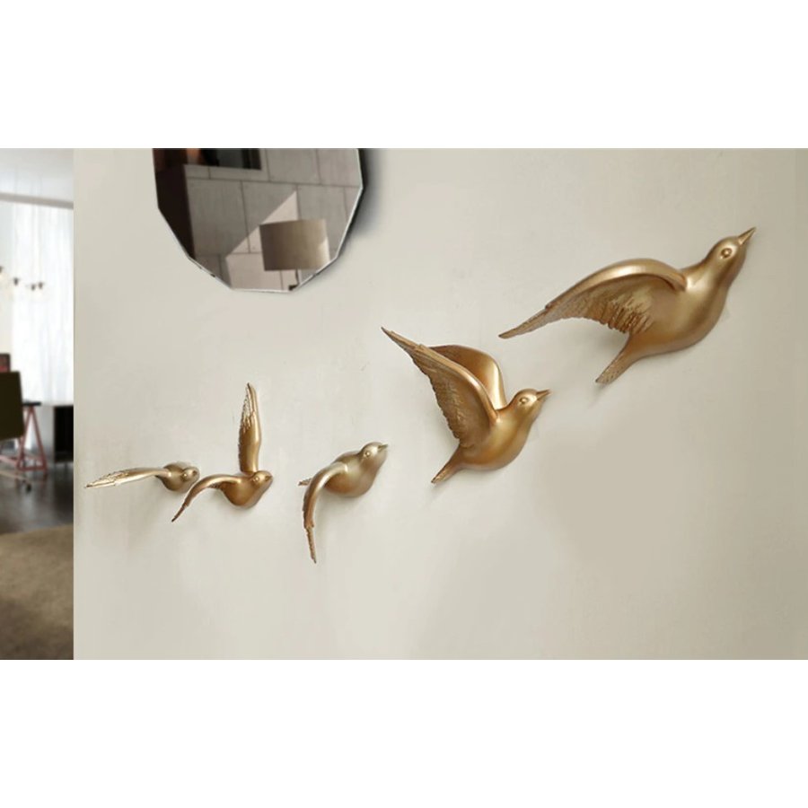楽天市場】アンティーク調 鳥 立体壁飾り ウォールデコ 5点セット