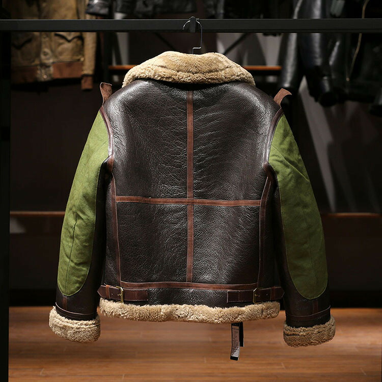 楽天市場】B3 フライトジャケット ムートン コート 馬革 切り替え羊革
