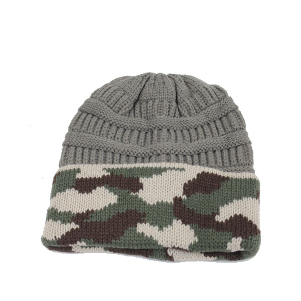 楽天市場】カモフラ柄 ニット帽 厚手 帽子 ニットキャップ ボーダー