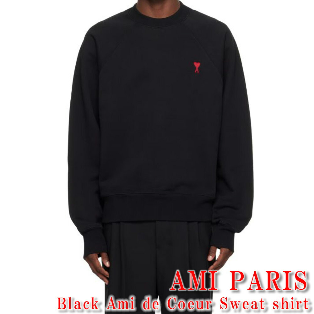 楽天市場】AMI Paris スウェット アミ パリス Black Ami de Coeur