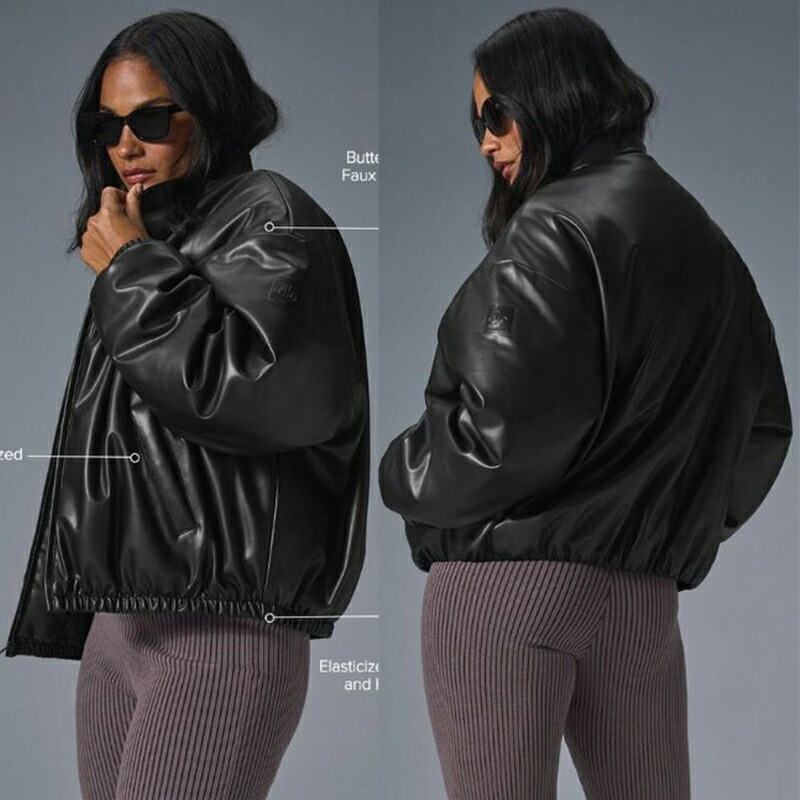 楽天市場】Alo Yoga ボンバー ジャケット アローヨガ Faux Leather