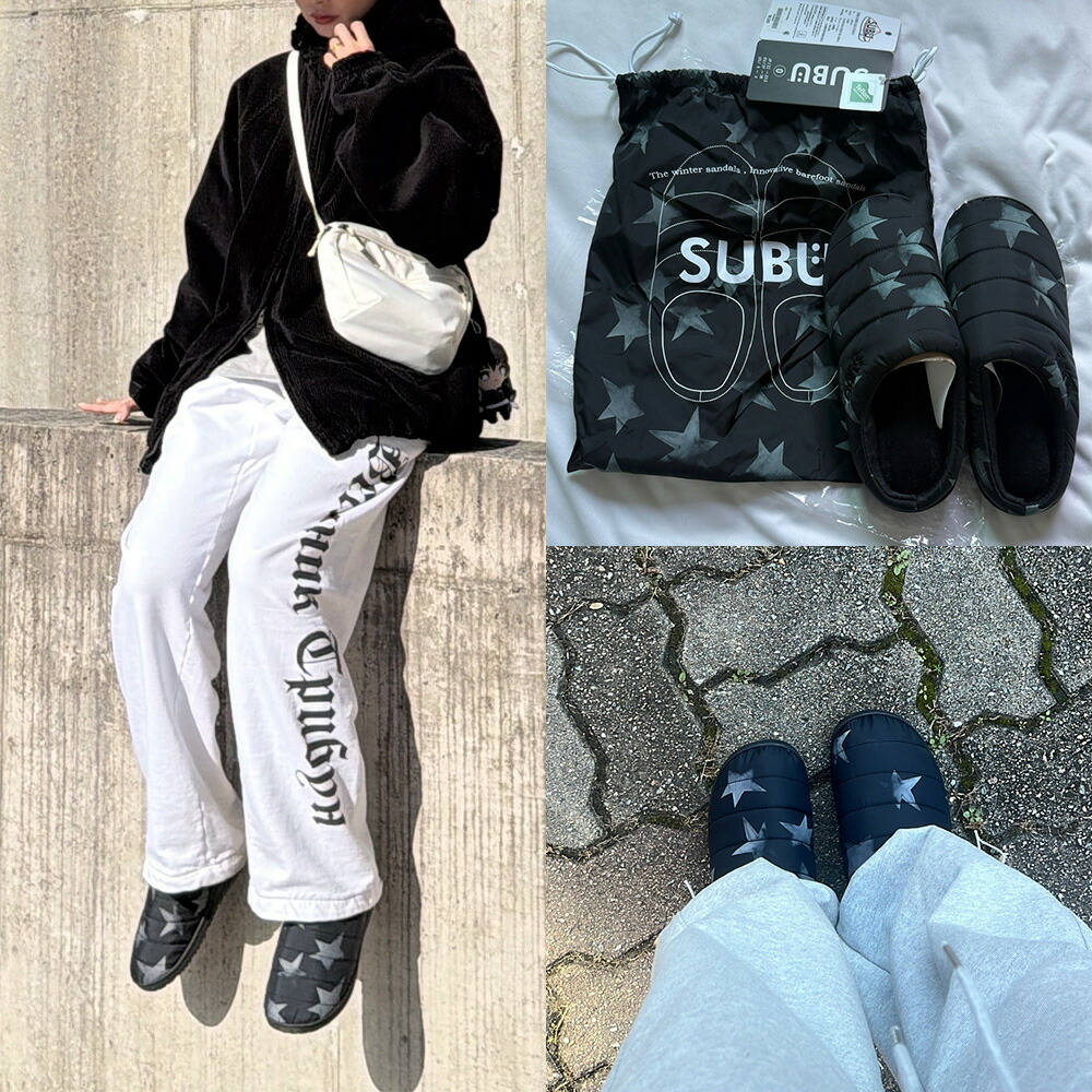 楽天市場】SUBU サンダル スター 星 Star ダウン スリッパ スブ 冬