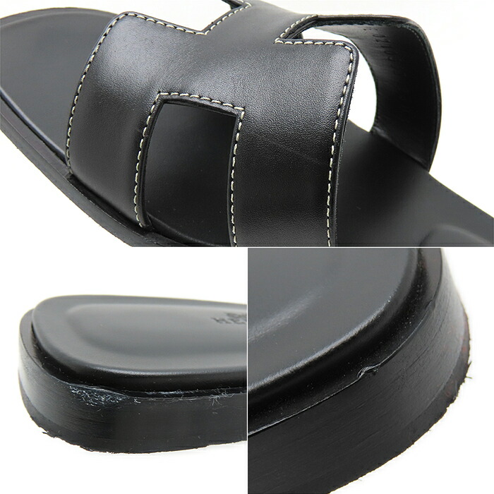 楽天市場】エルメス サンダル オラン ブラック 黒 38 約24.5cm