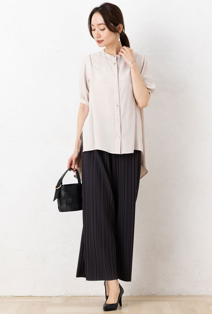 楽天市場】プリーツ パンツ ワイド セルフカット レディース 春 夏 秋