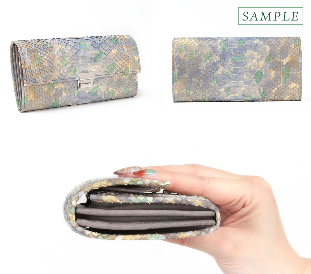 楽天市場】【 isola公式 】 財布 長財布 蛇革 レディース 大容量 薄い