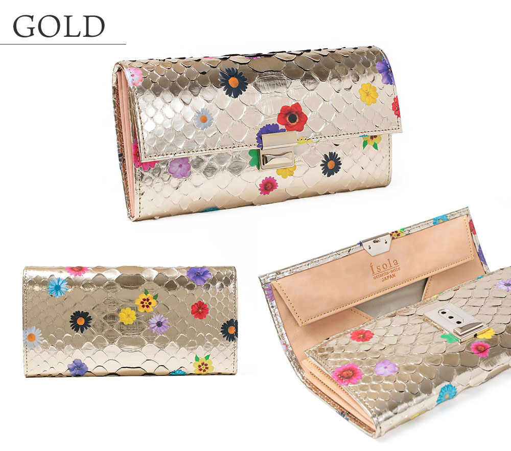 楽天市場】【 isola公式 】 財布 長財布 パイソン 蛇革 レディース 大