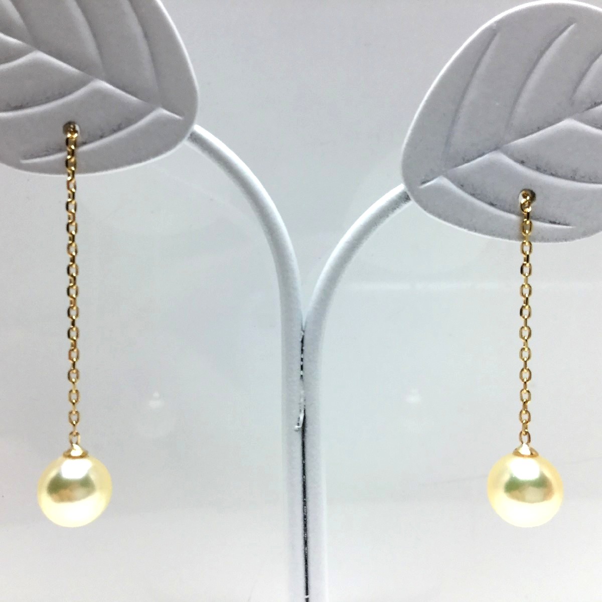 楽天市場】真珠 ピアス パール アコヤ真珠 チェーン 6.0mm シャンパン