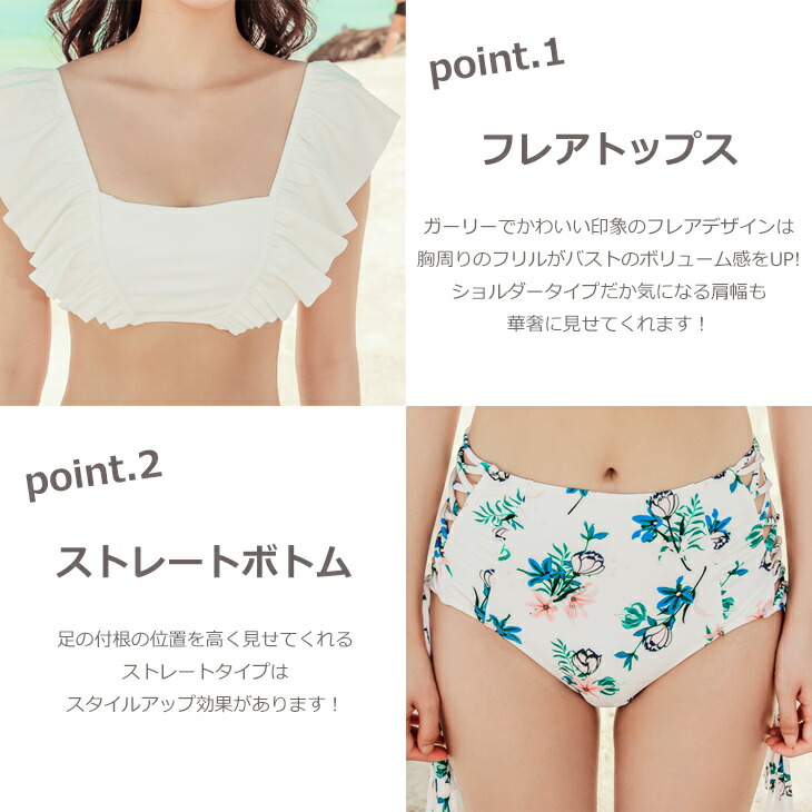 楽天市場】【スーパーSALE☆全品P2倍】水着セット 2点セット 花柄