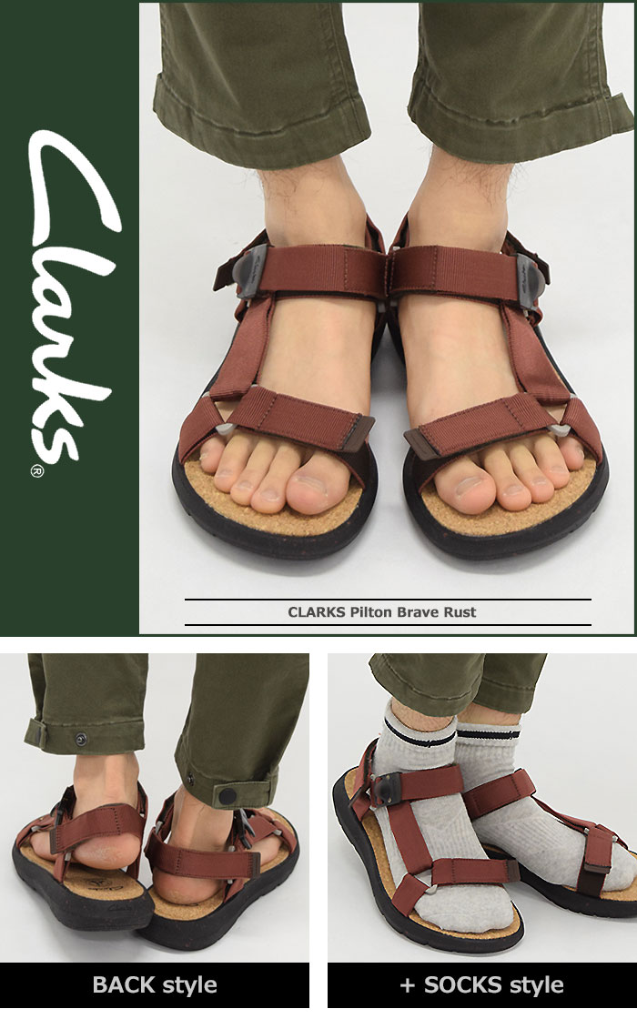 楽天市場】クラークス CLARKS サンダル メンズ 男性用 ピルトン