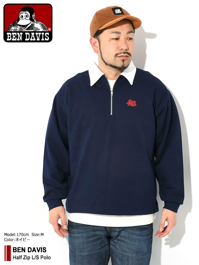楽天市場】ベンデイビス BEN DAVIS ポロシャツ 長袖 メンズ ハーフ