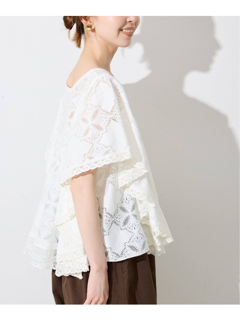 楽天市場】レースフリルVネックブラウス SLOBE IENA スローブ イエナ