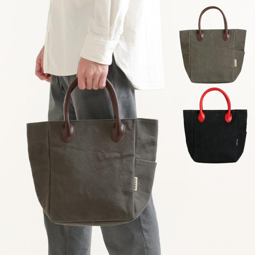 楽天市場】日乃本帆布 帆布製 革手付きトートバッグ 小 | 撥水トート