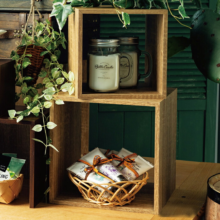 楽天市場】木製ディスプレイボックス 25cm角 ラスティック 1個ここで