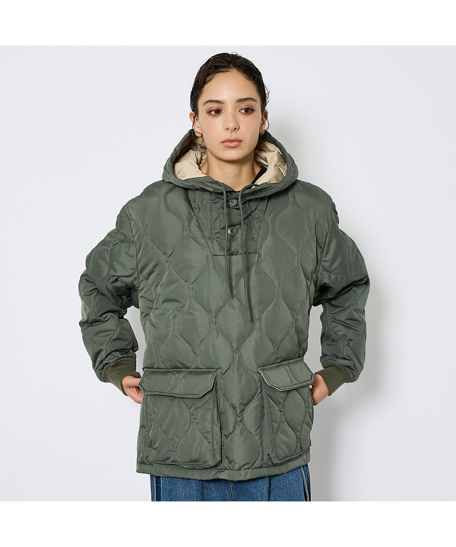 ABAHOUSE｜【TAION / タイオン】ミリタリー ダウンフーディー/ダウン