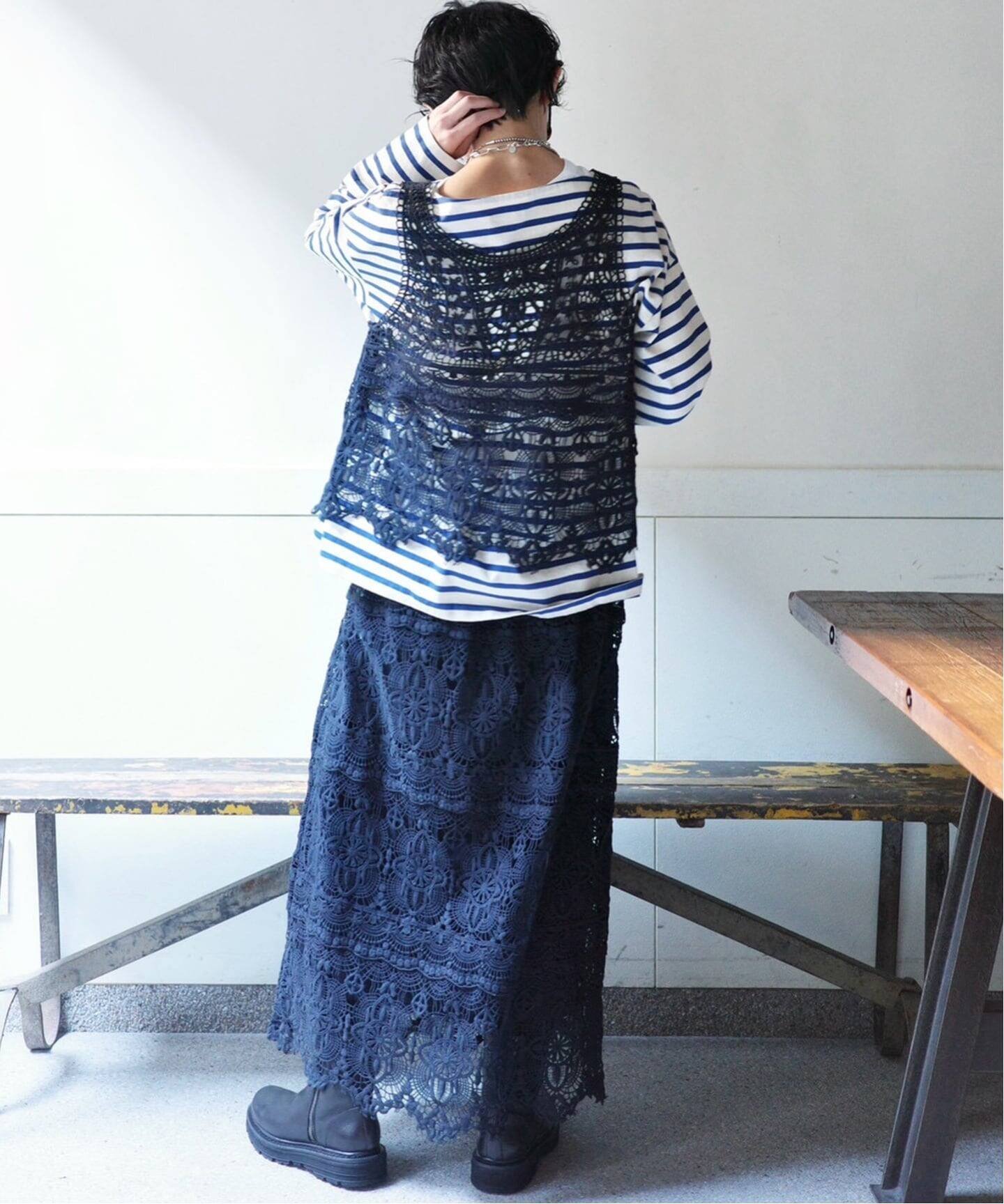 journal standard luxe｜《追加予約》レースMIXノースリーブブラウス