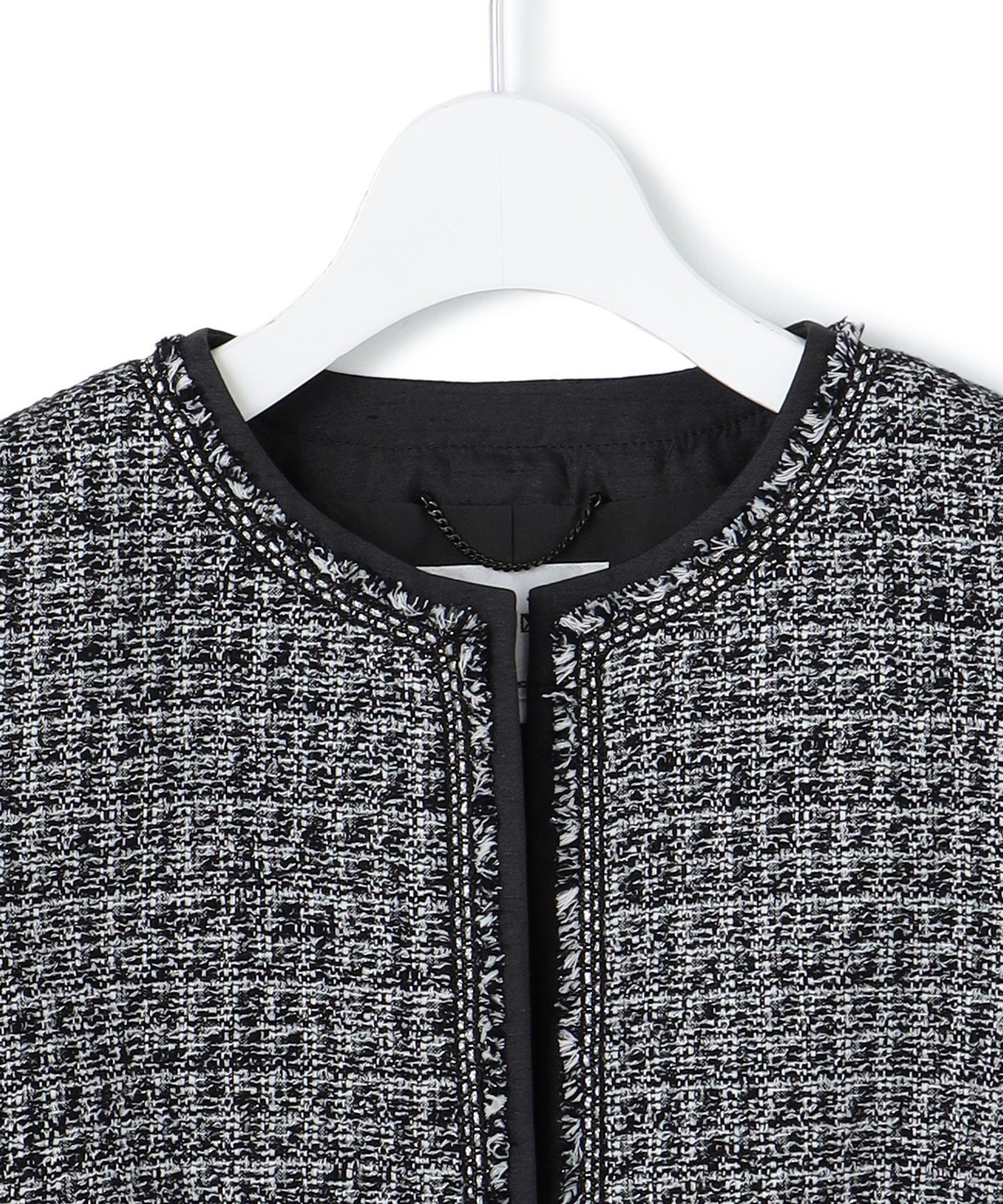 23区｜【セットアップ対応】シャインツイードストレッチ ノーカラー