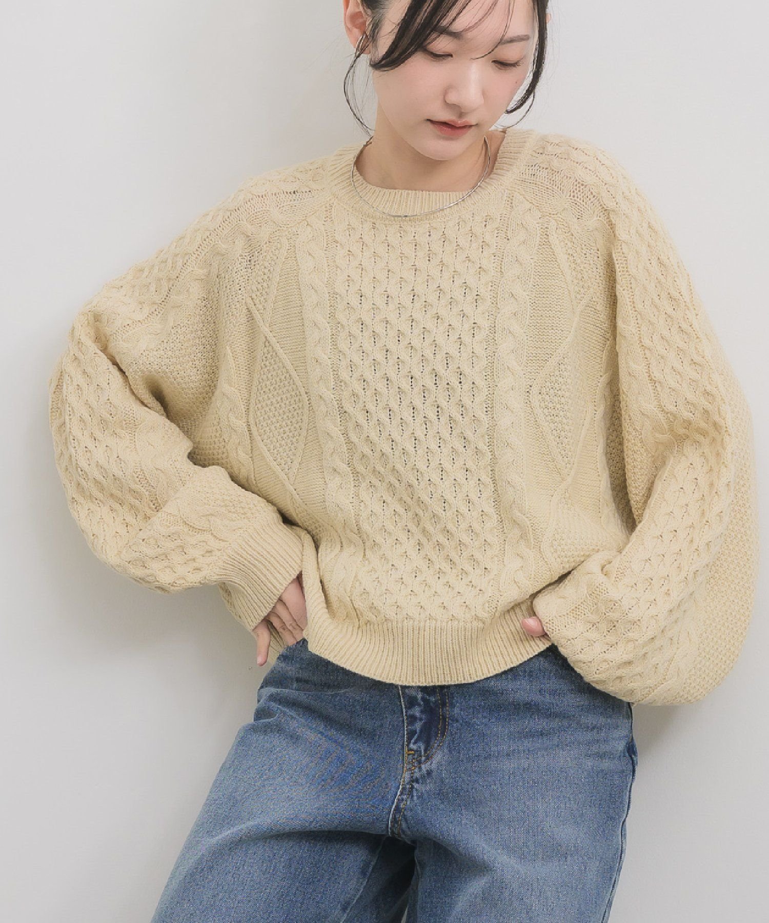 楽天市場】アランニット（ニット・セーター｜トップス）：レディース