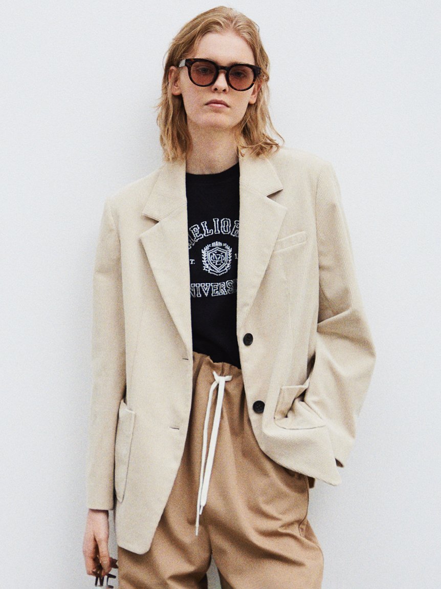 Mila Owen｜【セットアップ対応】コーデュロイパッチポケットシングル