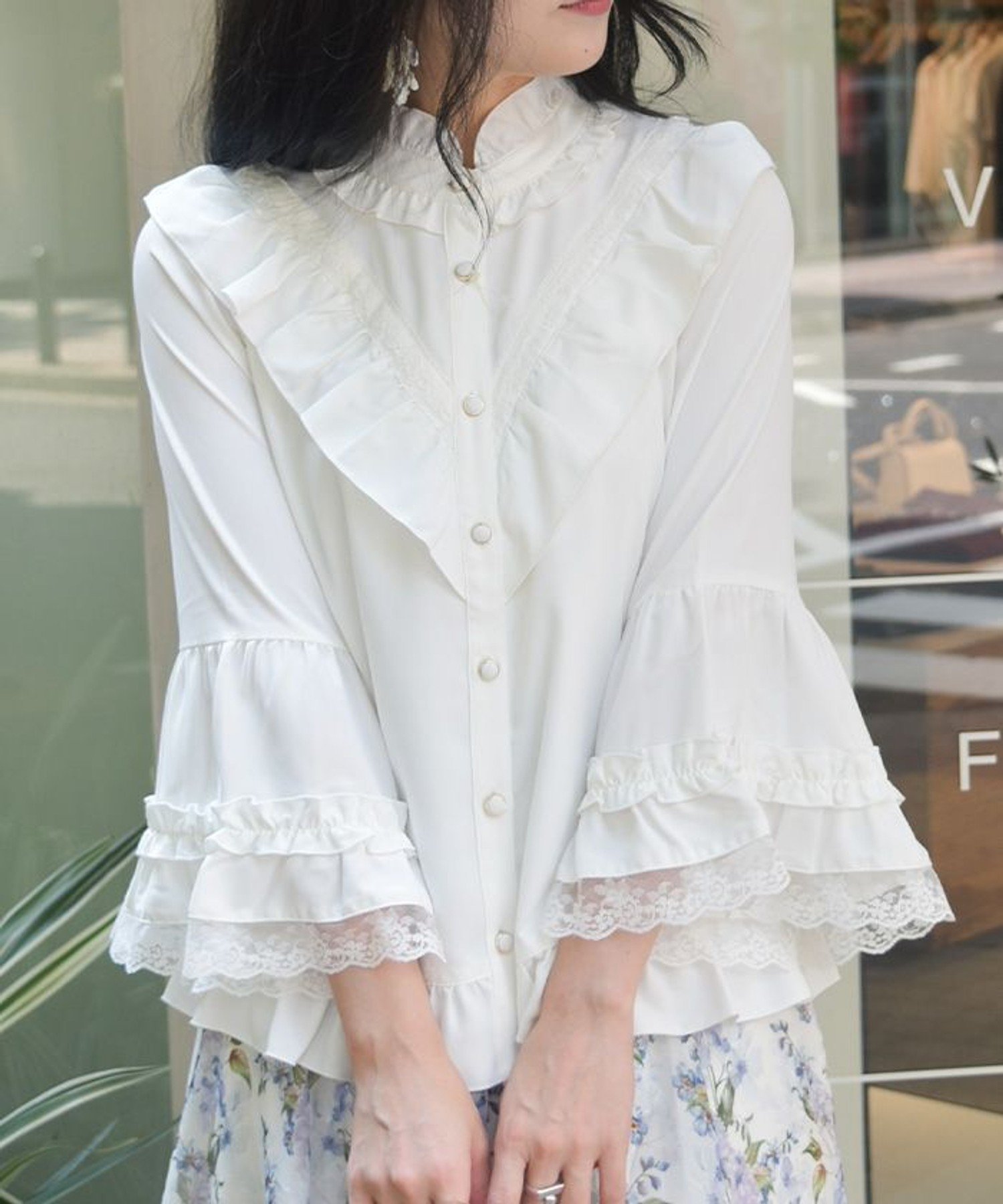 axes femme｜姫袖風フレア袖ブラウス | Rakuten Fashion(楽天