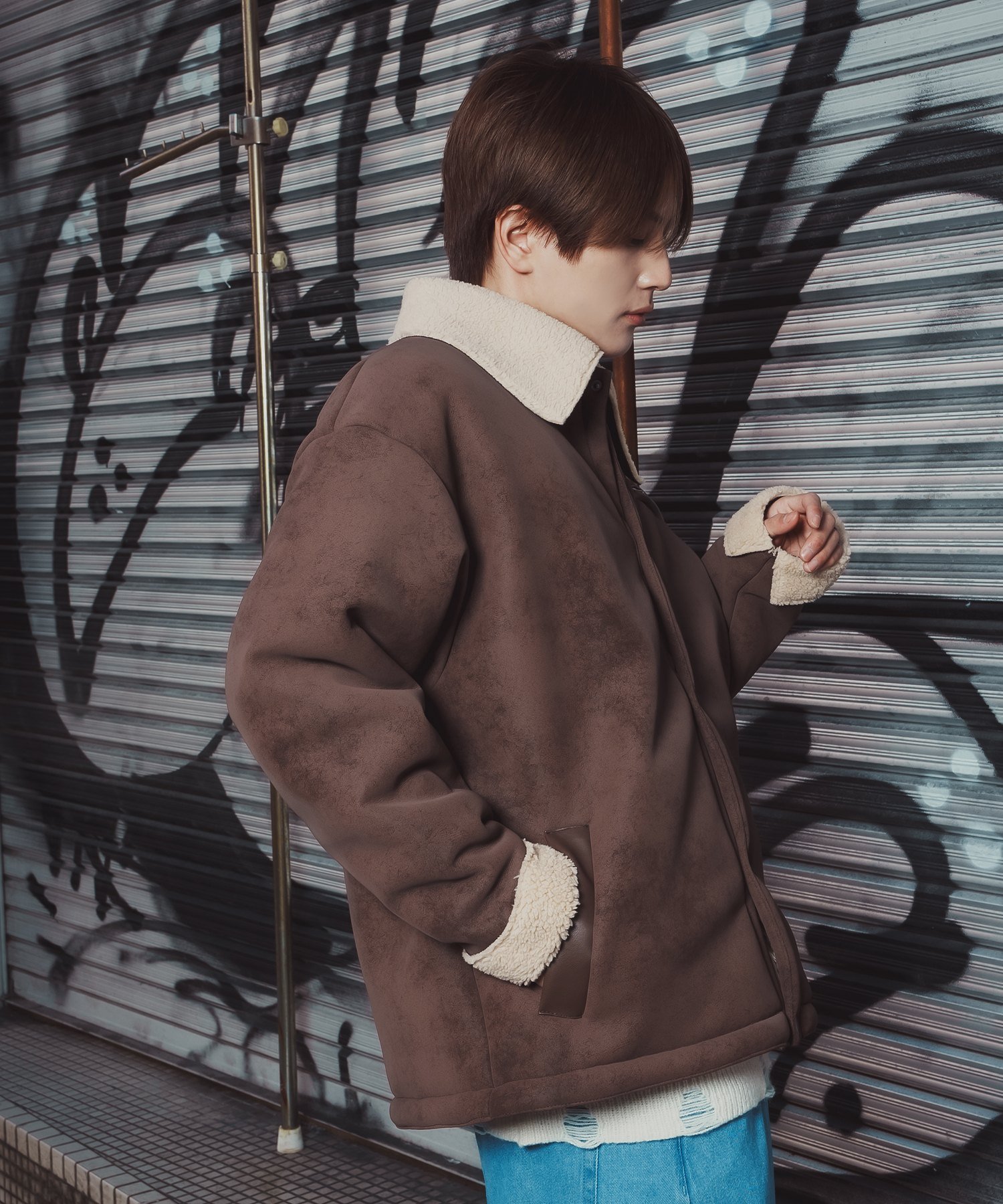 improves｜ボア襟 フェイクムートンジャケット | Rakuten Fashion(楽天