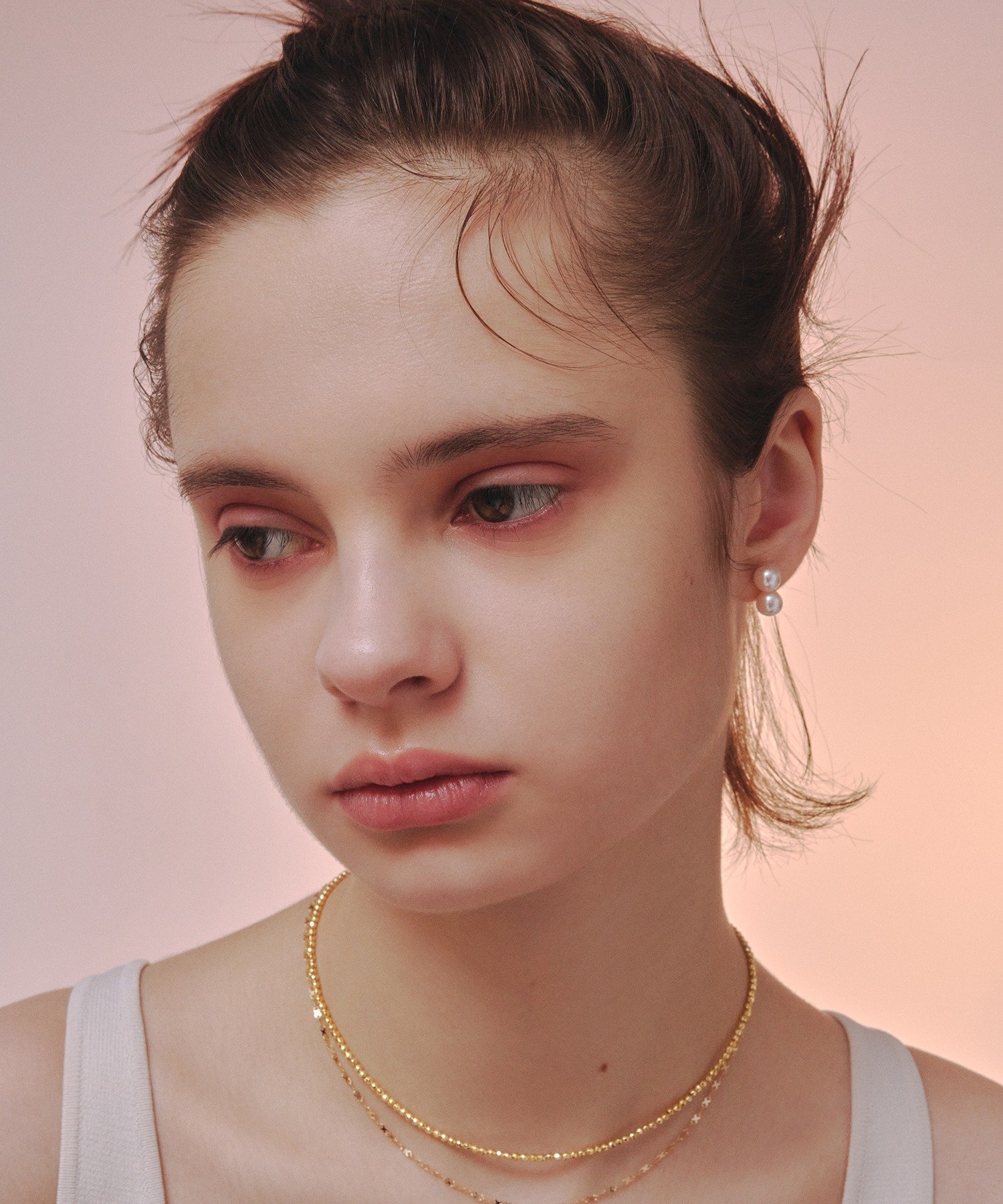 SETUP7｜les bon bon/double pearl pierce ダブル パール ピアス 10金