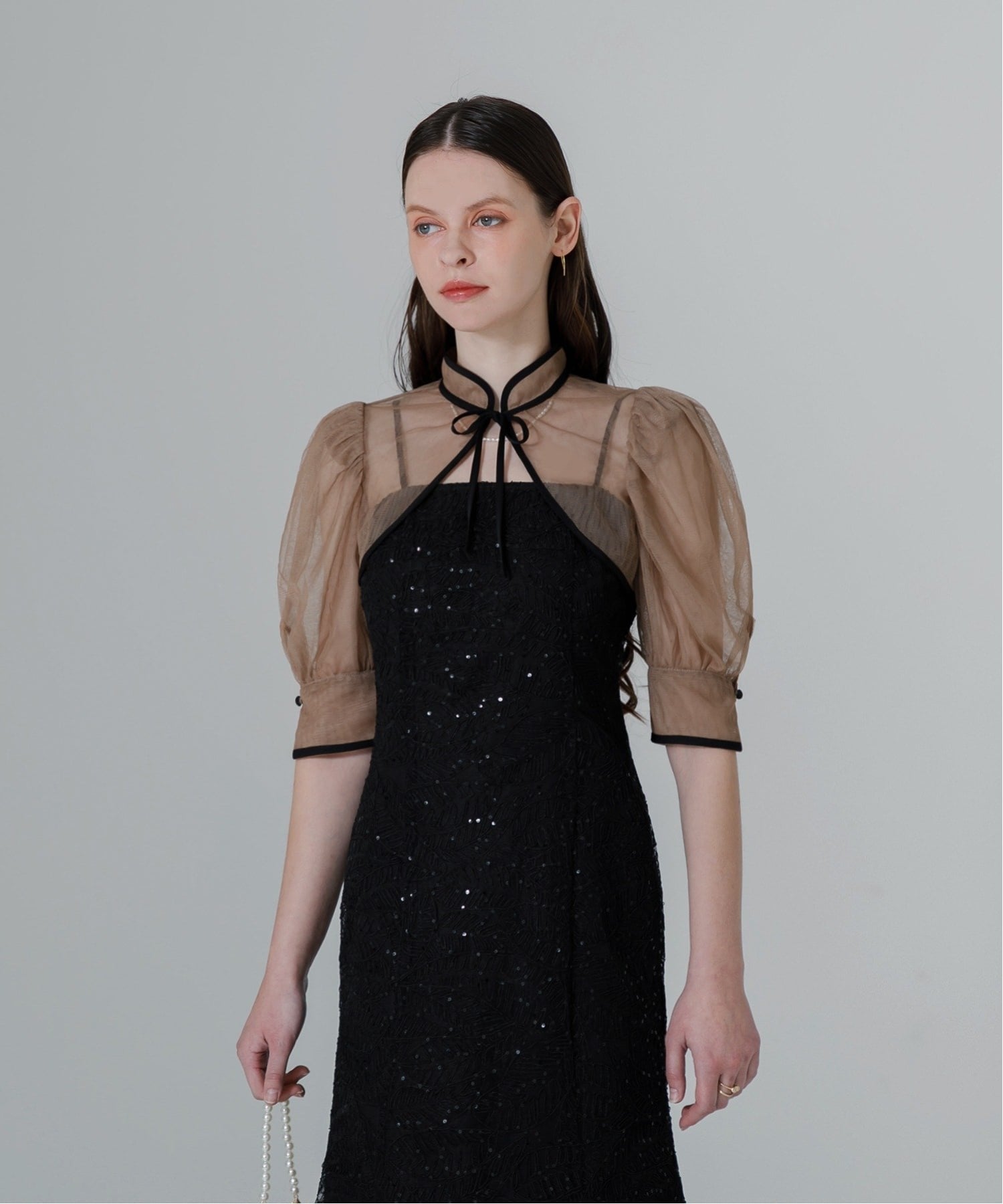 Leja｜LEJA/スパンコール刺繍マーメイドボレロ付きワンピースドレス