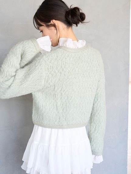 SNIDEL｜ファーライクフリルニットジャケット | Rakuten Fashion(楽天