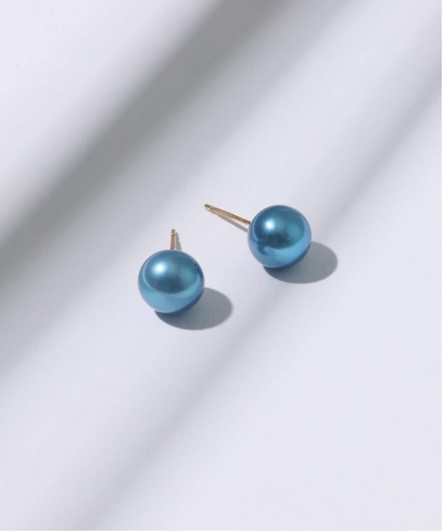 Spick & Span｜《追加》インディゴパール8mm1粒ピアスK10(両耳