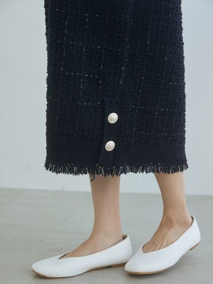 gelato pique｜【JOEL ROBUCHON】ツイードモコVネックワンピース