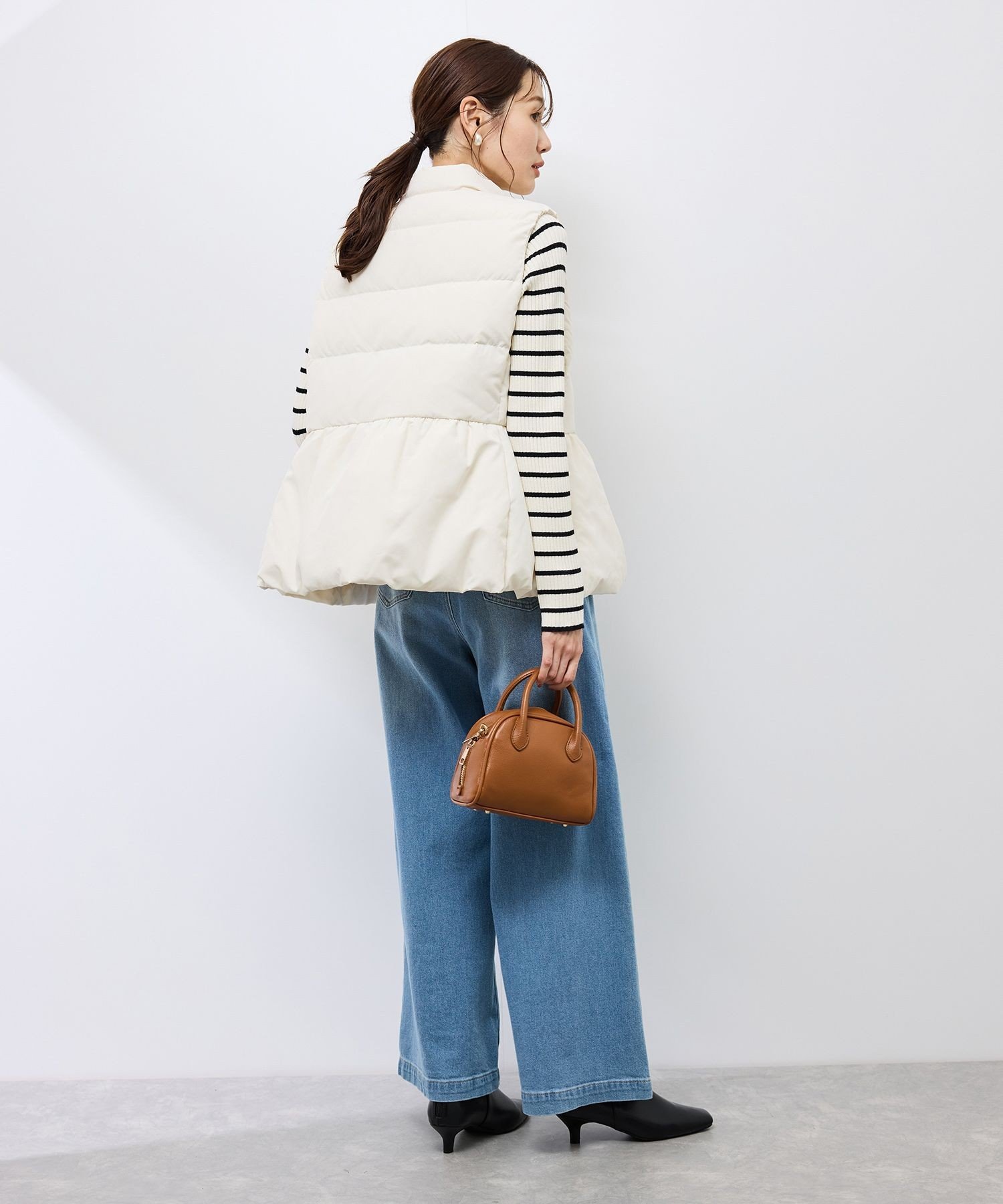 ROPE' PICNIC｜【GREEN DOWN/グリーンダウン】ペプラムダウンベスト