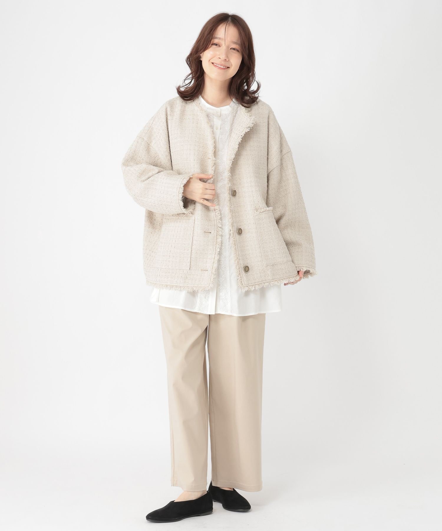 studio CLIP｜ドルマンツイードジャケット《オケージョン2026SS