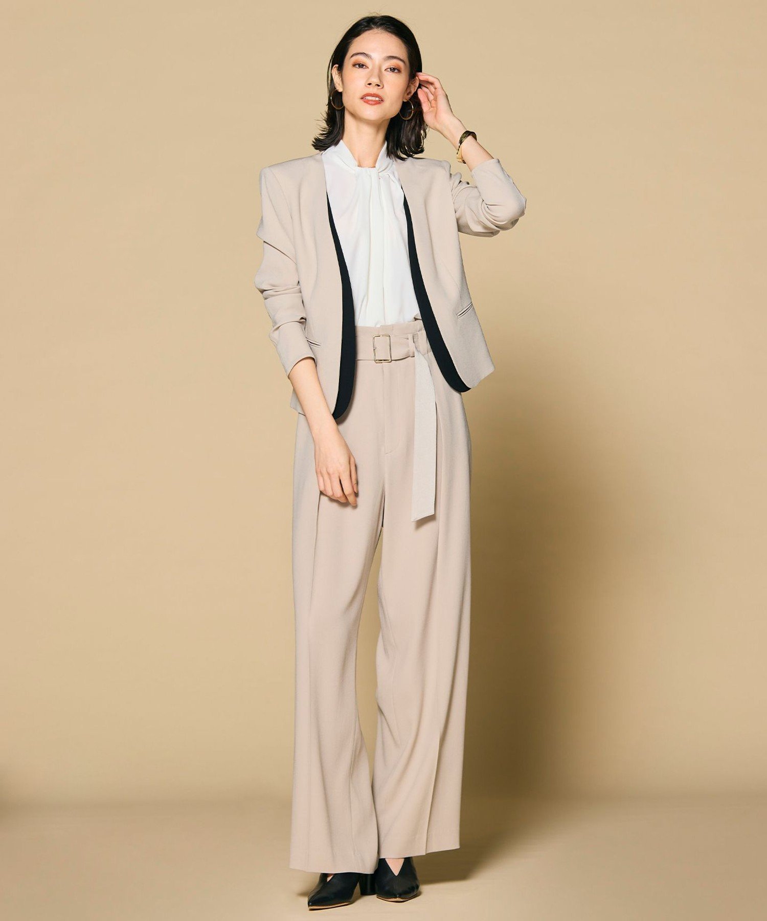 BEIGE,｜CINDY / ダブルカラージャケット | Rakuten Fashion(楽天