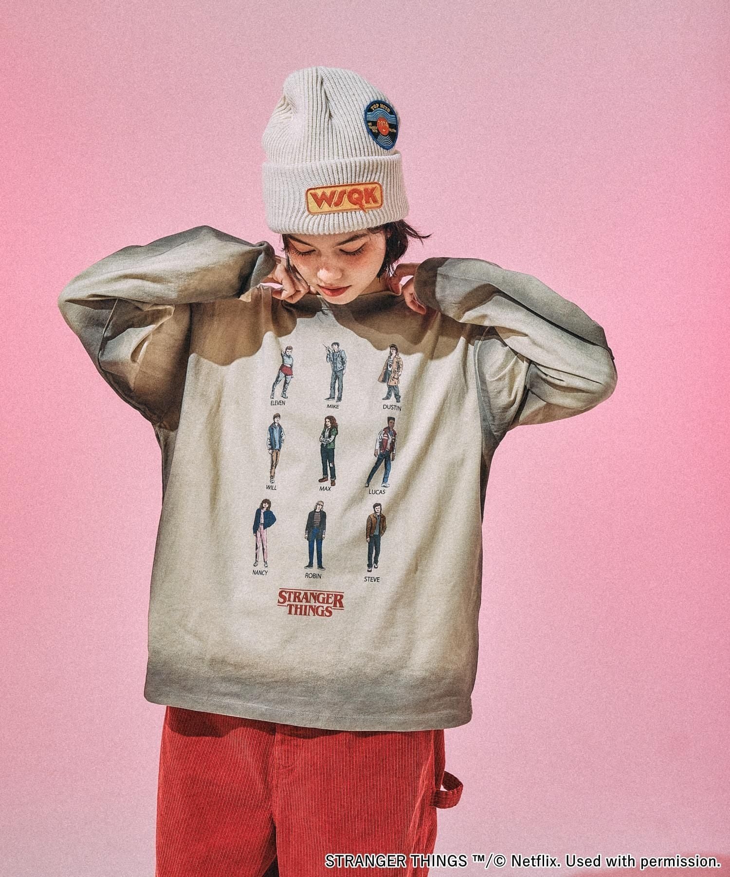 niko and ｜【STRANGER THINGS】コラボ スプレーアソートロングT