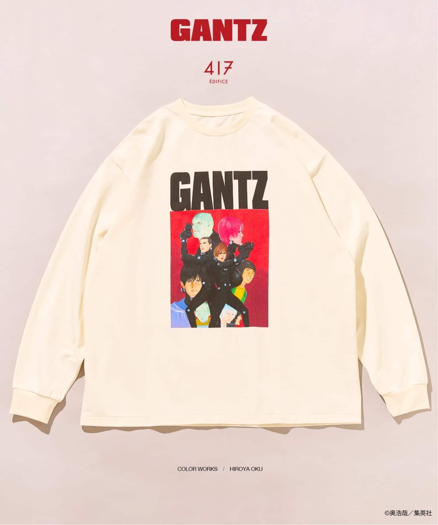 417 EDIFICE｜GANTZ / ガンツ 417別注 COLORWORKS L/S Tシャツ