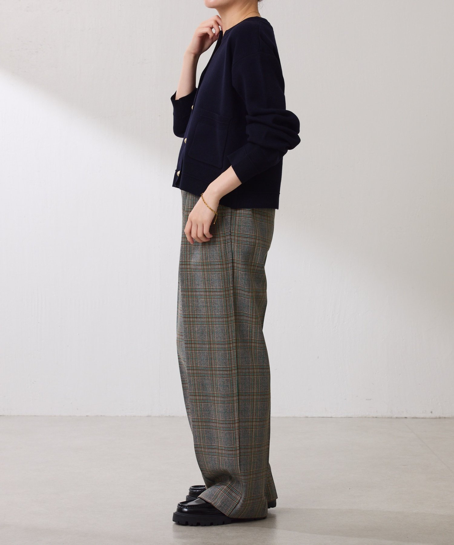 COLLAGE GALLARDAGALANTE｜スキッパースウェットライクカーディガン