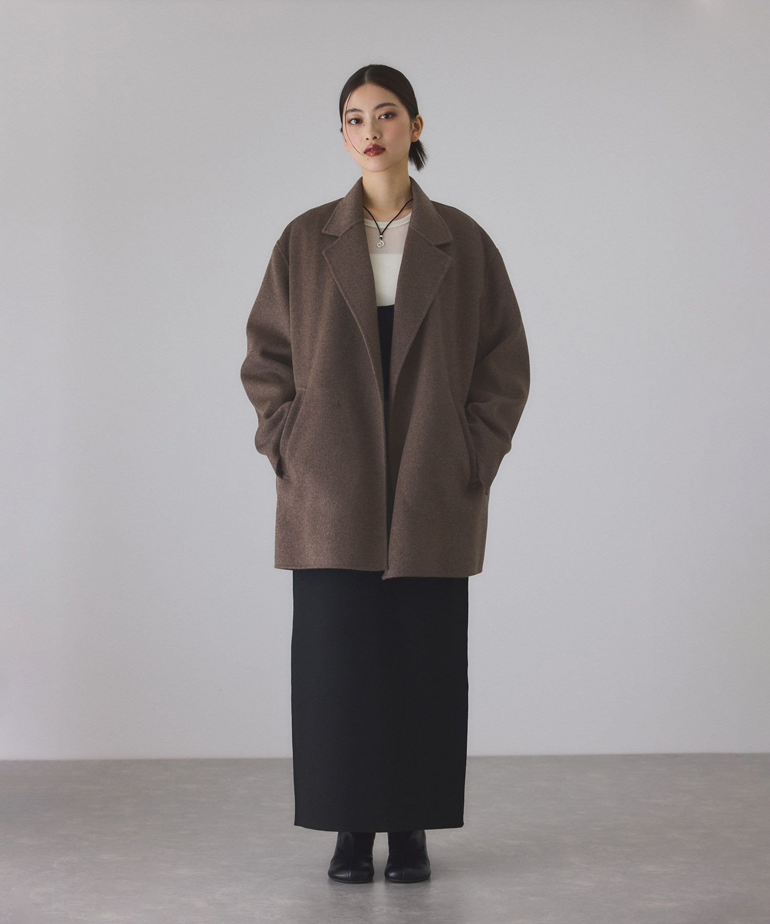 ADAM ET ROPE'｜Super120'sリバージャケットコート | Rakuten Fashion