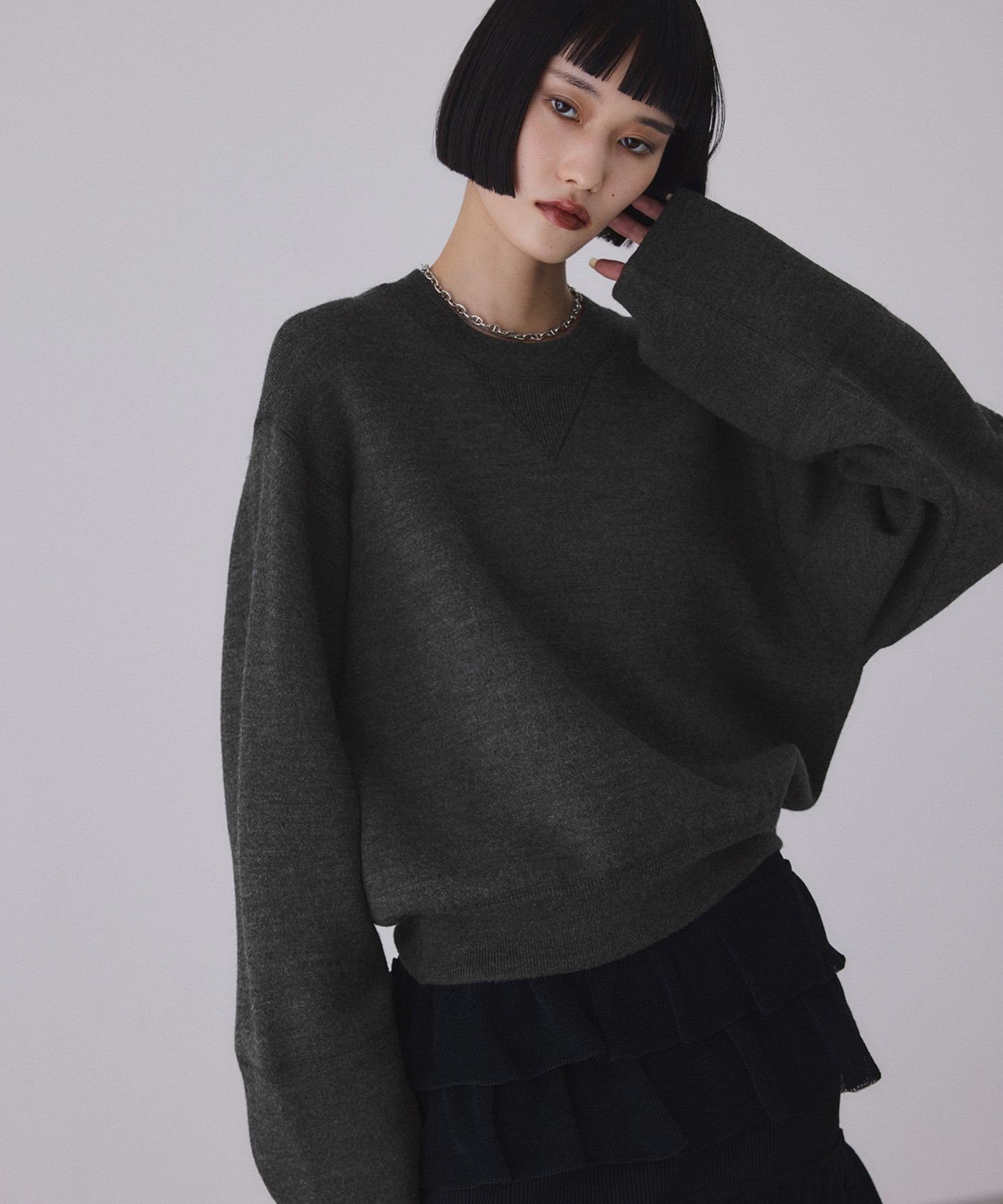 ADAM ET ROPE'｜バイカラーリバーシブルニットプルオーバー | Rakuten