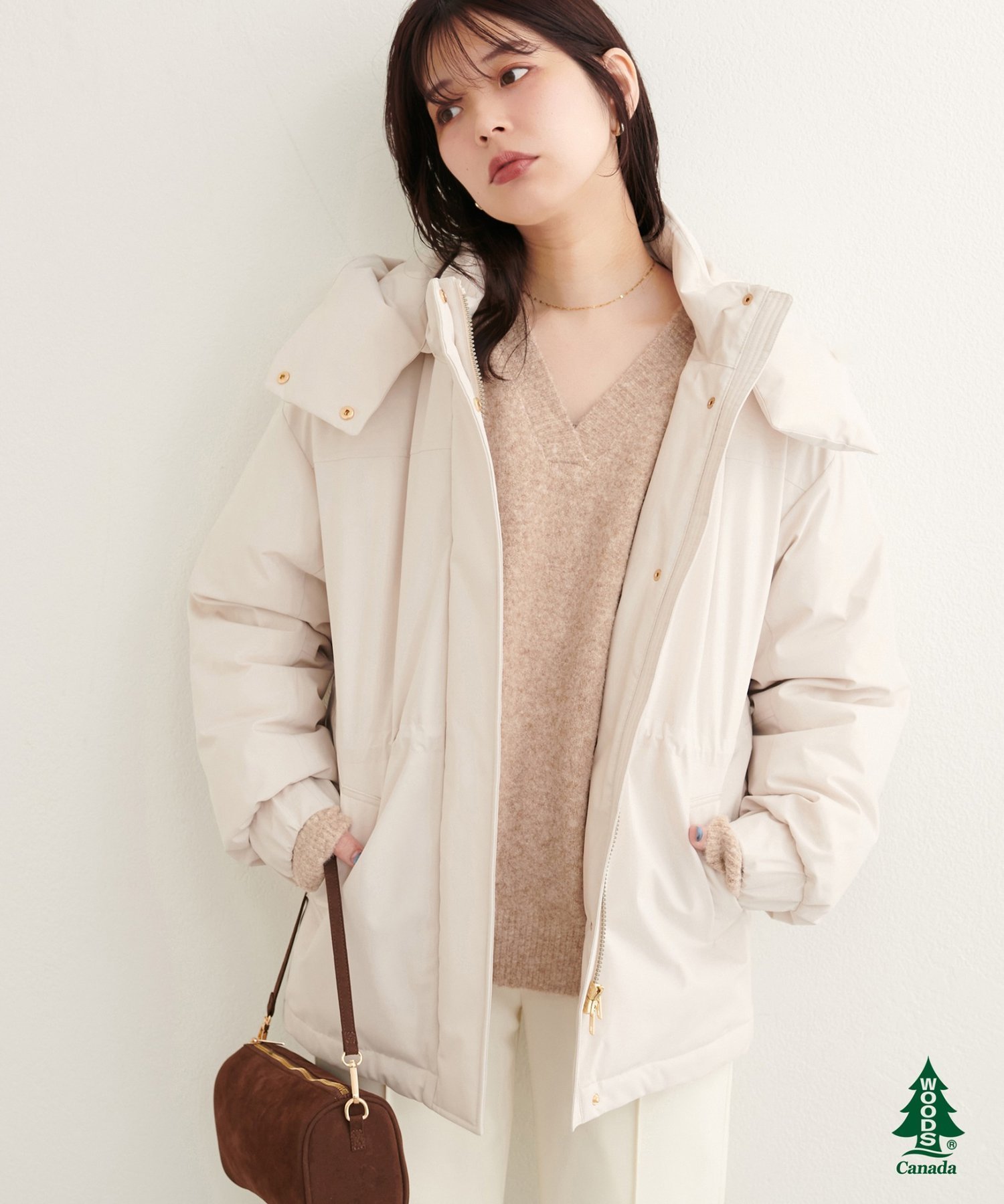 natural couture｜【WOODS × natural couture】ミドル丈ダウン