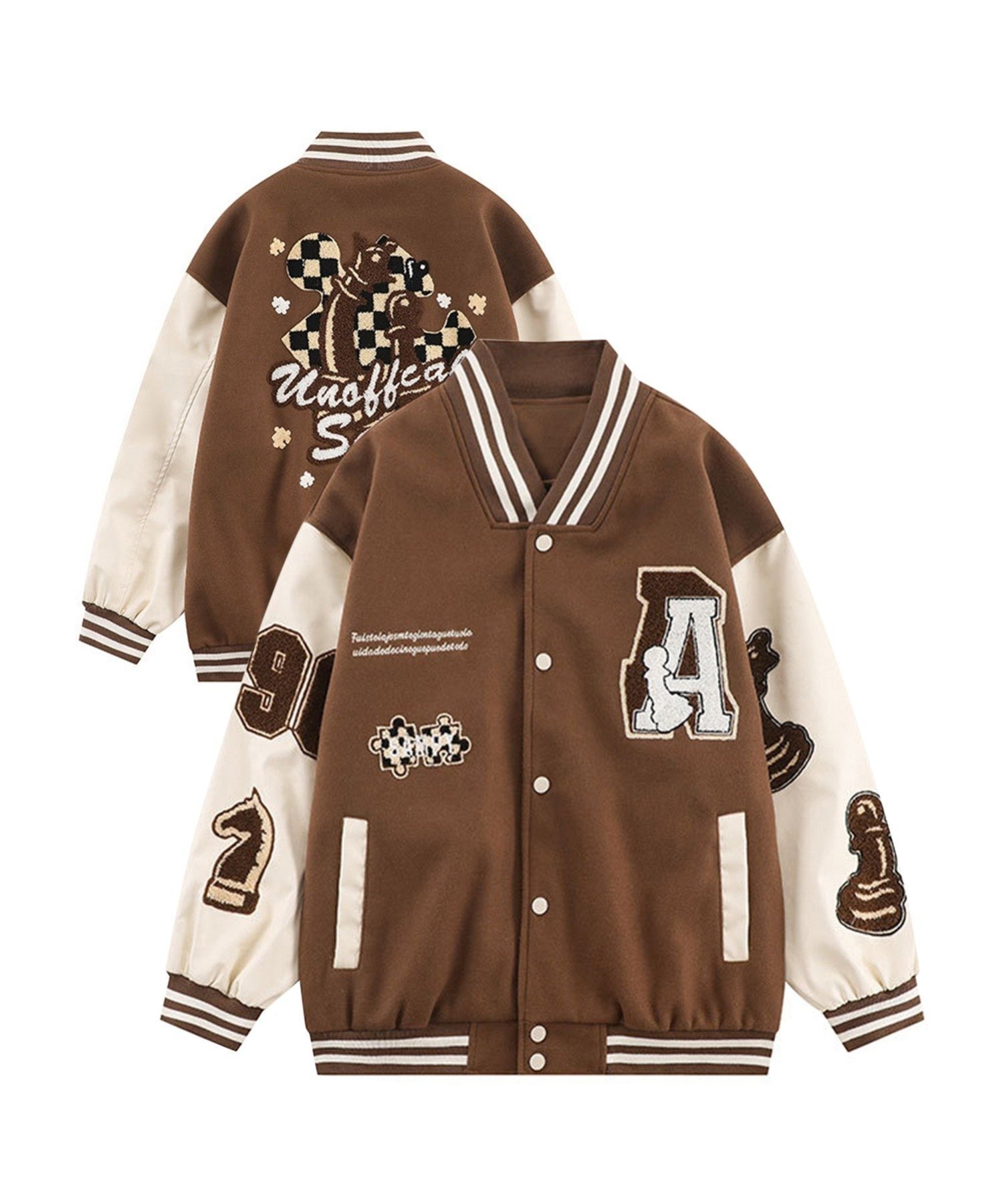 aimoha｜HOOK/(U)ユニセックスアメカジワッペン刺繍スタジャン