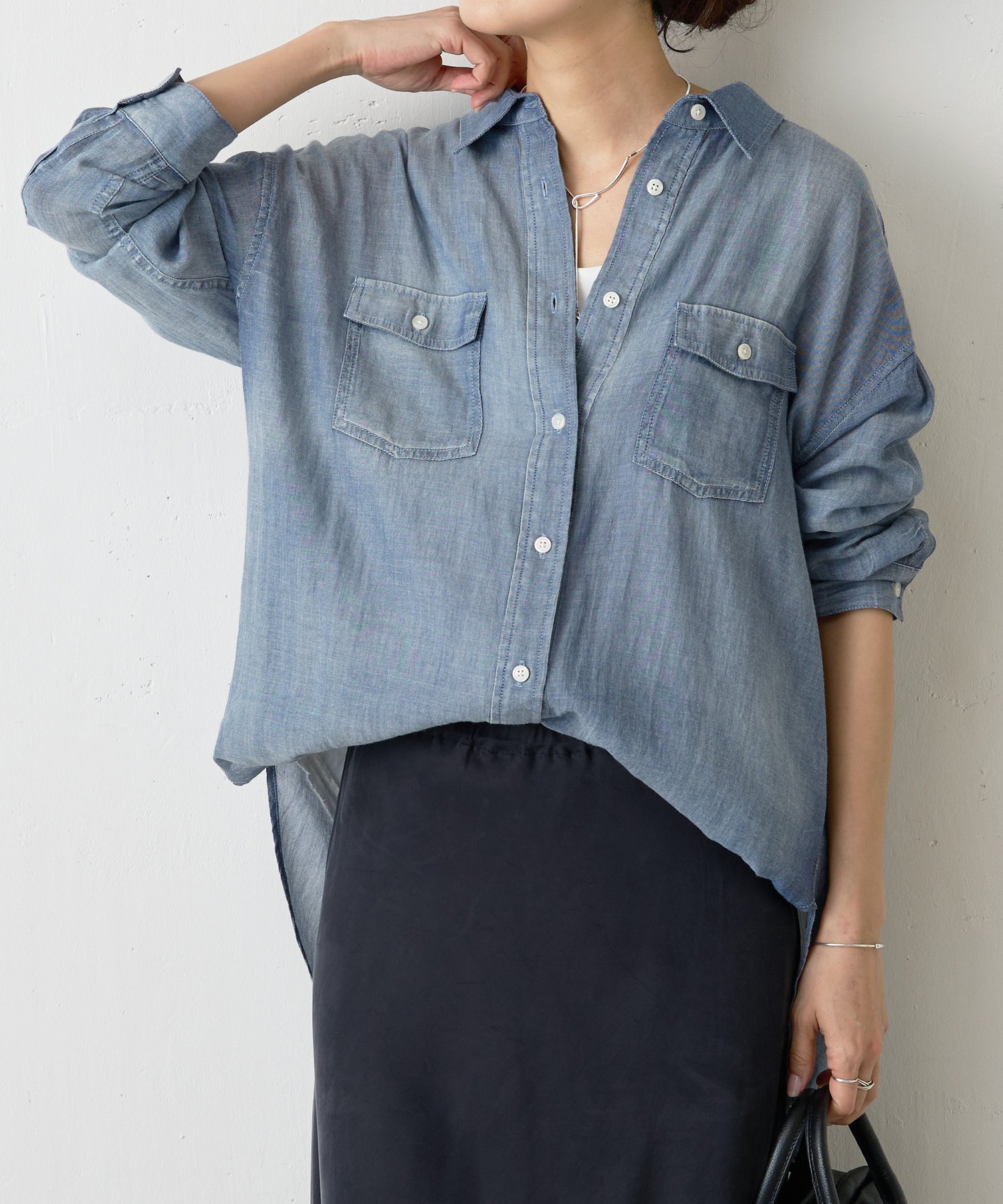 BEARDSLEY｜《3/7(土)予約開始》シフォンデニムシャツ | Rakuten