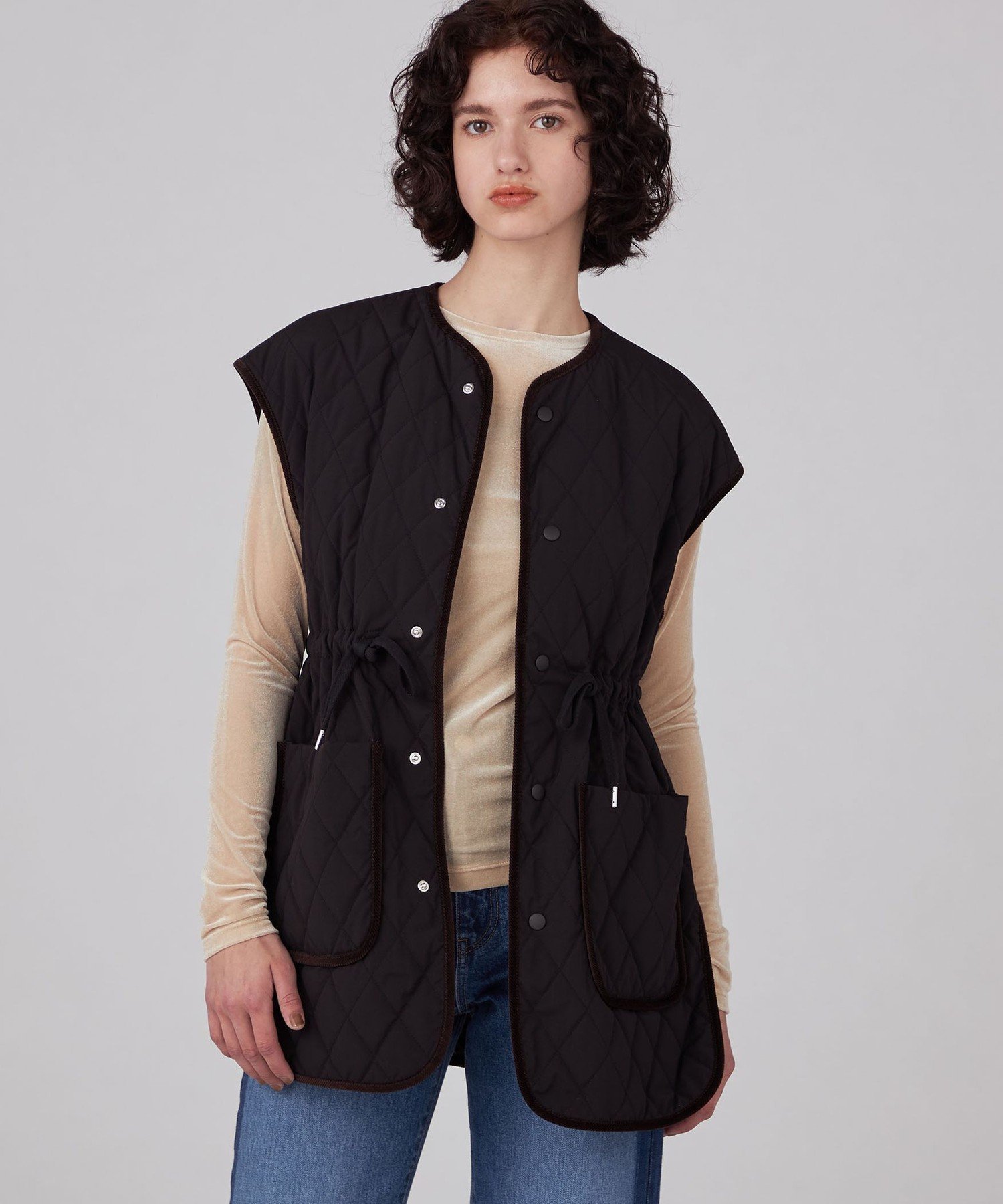 TOMORROWLAND｜キルティング クルーネックジレ | Rakuten Fashion(楽天