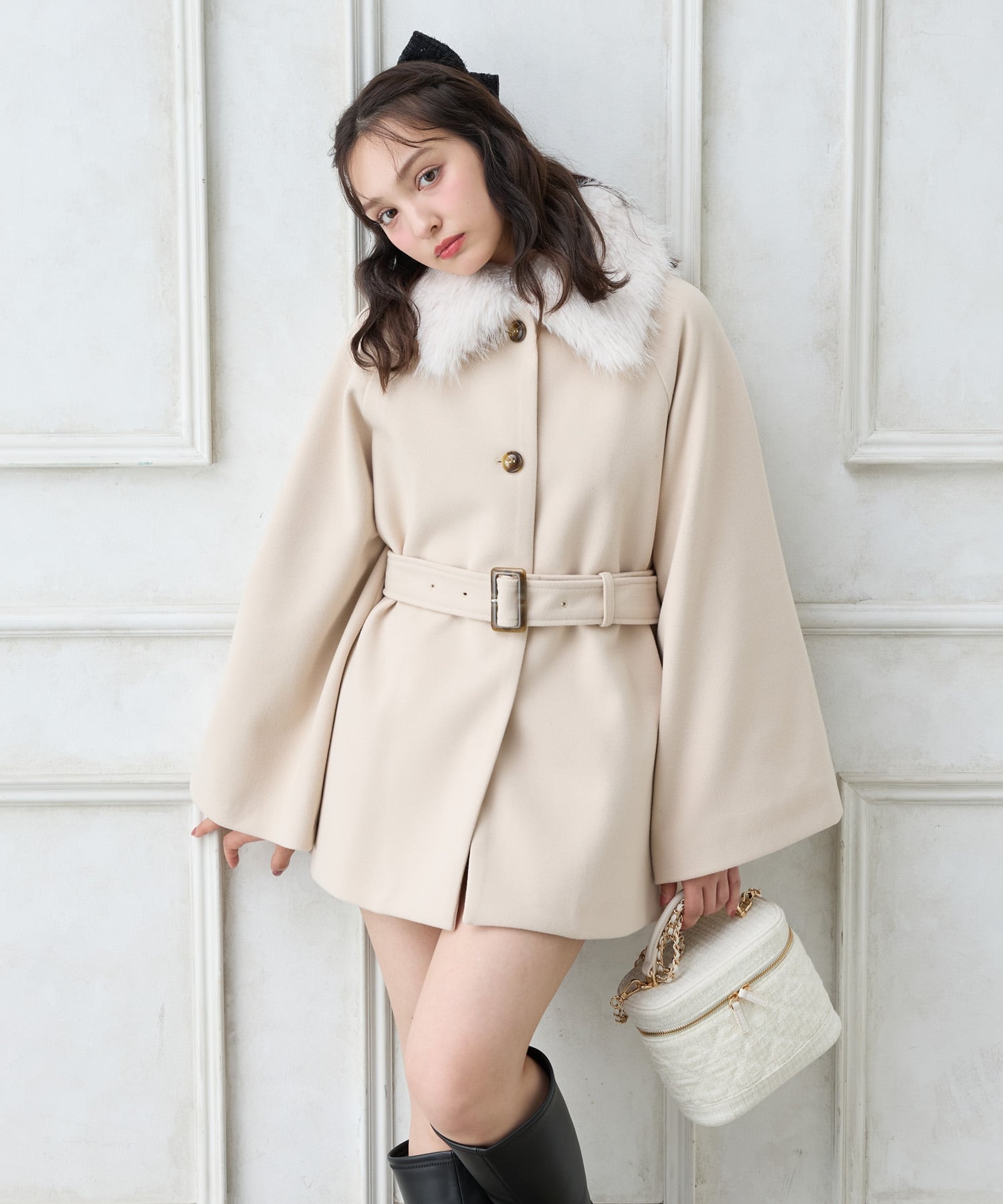 INGNI｜ファー取り外しケープコート | Rakuten Fashion(楽天