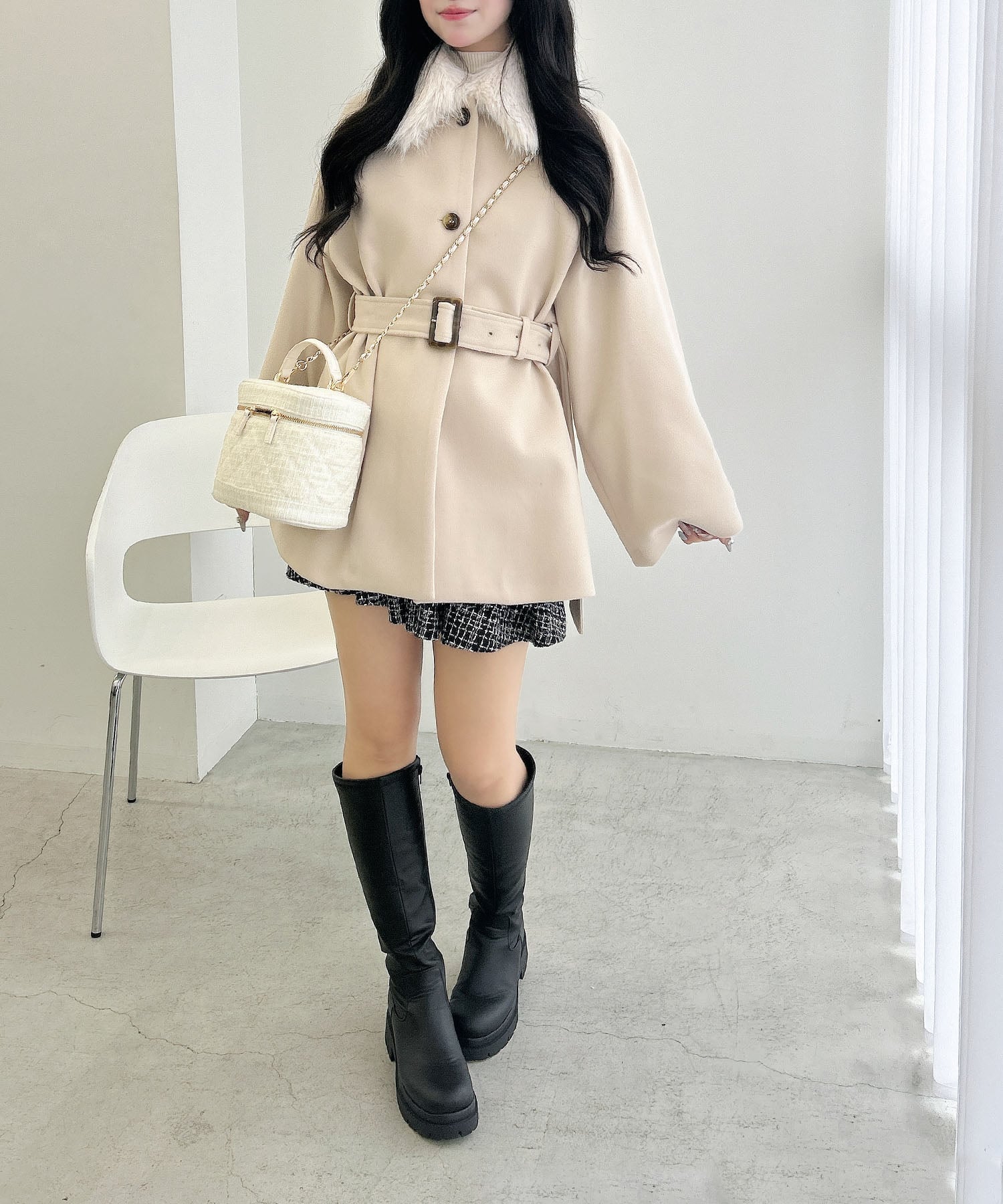 INGNI｜ファー取り外しケープコート | Rakuten Fashion(楽天