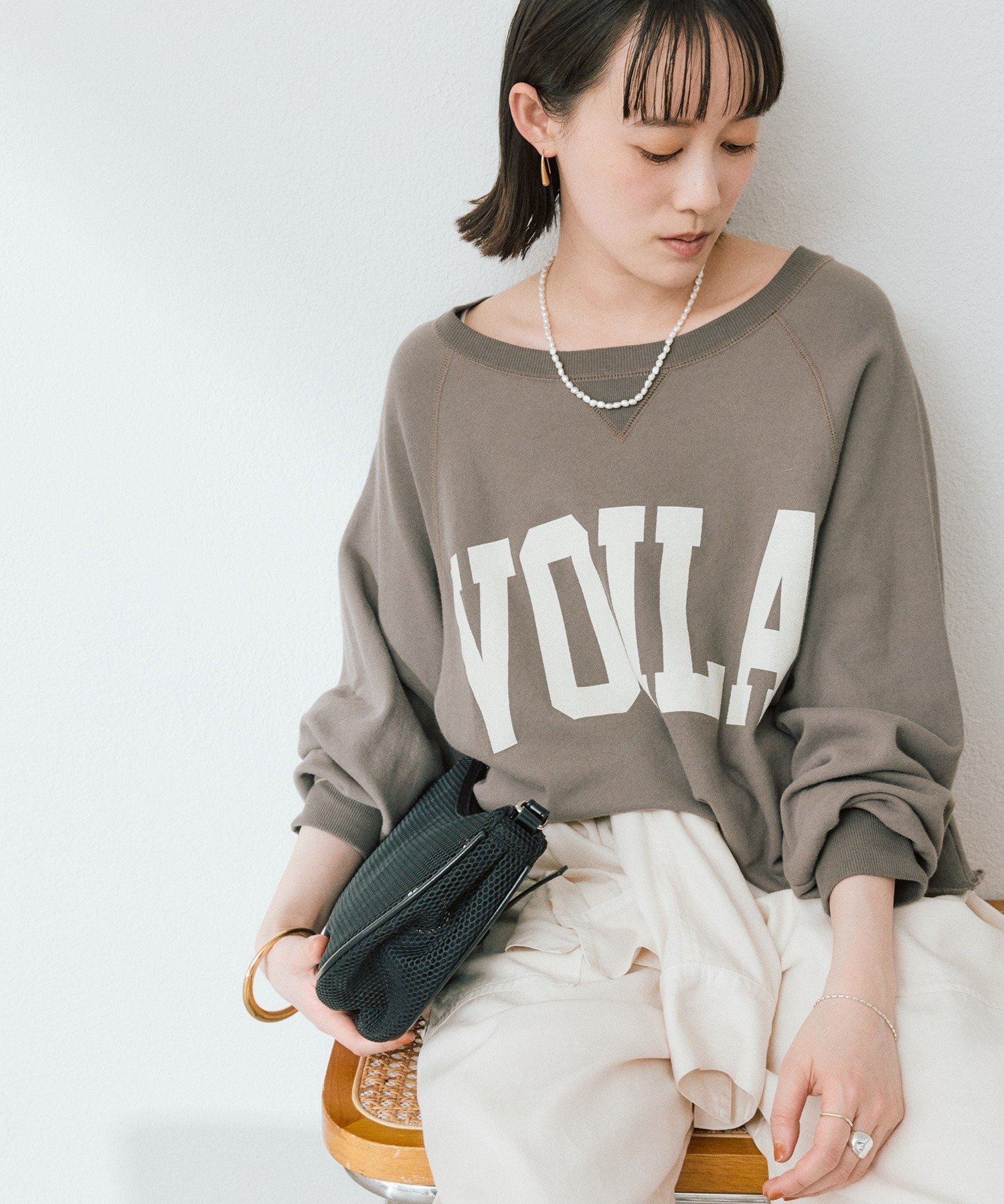 RIVE DROITE｜【Yossshiiii企画】ワイドロゴカットオフスエット