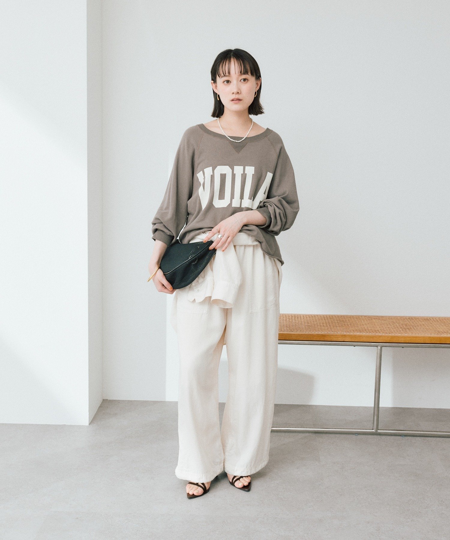 RIVE DROITE｜【Yossshiiii企画】ワイドロゴカットオフスエット