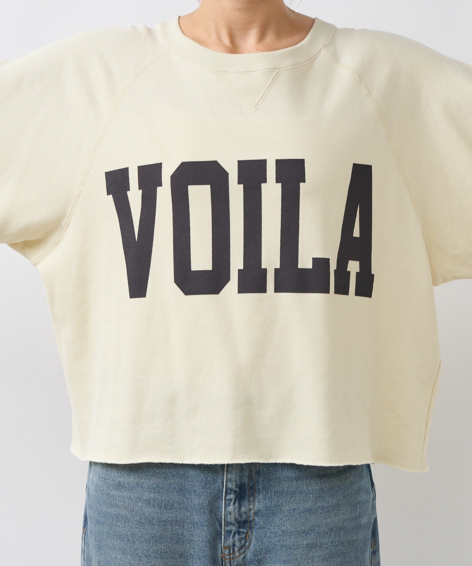 RIVE DROITE｜【Yossshiiii企画】ワイドロゴカットオフスエット