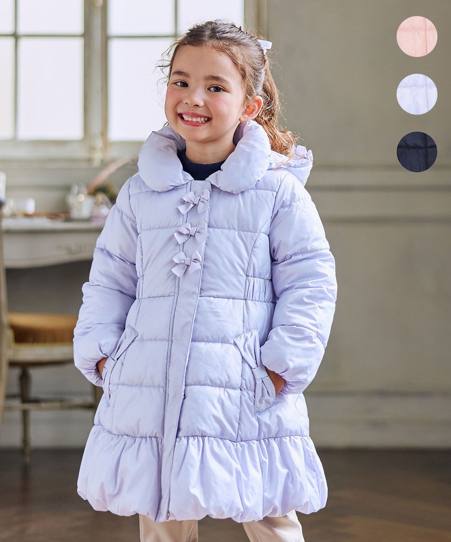 ANY｜【フード取り外し/洗濯機可能】Aラインコート | Rakuten Fashion