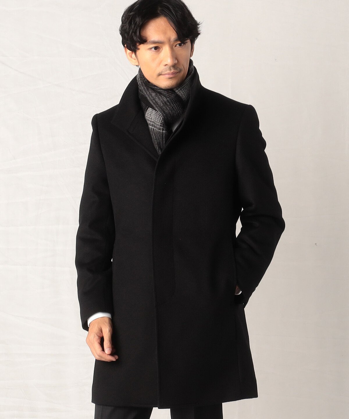 COMME CA MEN｜【COMME CA MEN】カシミヤ オンブレーチェックマフラー